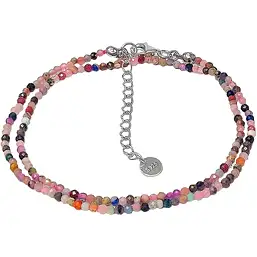 Imagine Brățară dublă turmalină cu lanț argint 925