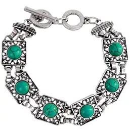 Imagine Bratara 6 pietre Turcoaz