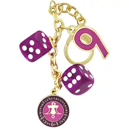 Imagine Breloc 2025 amuletă cu numărul 9 norocos și chintă regală