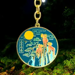 Imagine Breloc trei oi pe munte