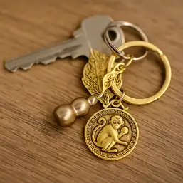 Imagine Breloc zodia Maimuță cu Wu Lou