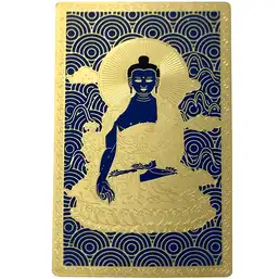 Imagine Card Buddha medicinei cu pasăre Garuda