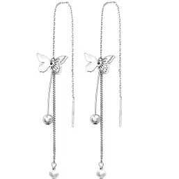 Imagine Cercei lungi argint 925 fluturi