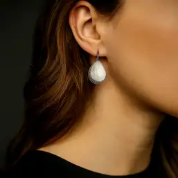 Imagine Cercei quart alb roziu