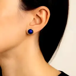 Imagine Cercei mici piatra Lapis Lazuli