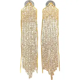 Imagine Cercei zirconiu lungi franjuri