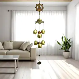 Imagine Clopoței de vânt din metal și lemn