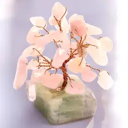 Imagine Copac cu cristale Cuart Roz naturale