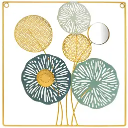 Imagine Tablou decorativ metalic cu bujori