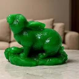 Imagine Iepure jad Feng Shui