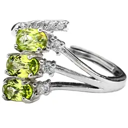 Imagine Inel 3 pietre Peridot