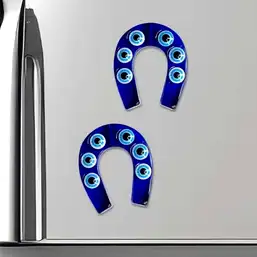 Imagine Magnet frigider Potcoava norocoasa cu ochi de deochi