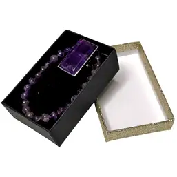 Imagine Set brățară și inel Ametist ajustabile