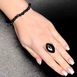 Imagine Set brățară Piatra Lunii și inel goldstone ajustabile