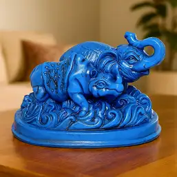 Imagine Rinocer si elefant albastru