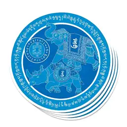 Imagine Sticker Elefant si Rinocer albastri 2026