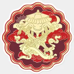 Imagine Sticker Amuleta cu Cele Patru Arme ale Regilor Cerești 2025