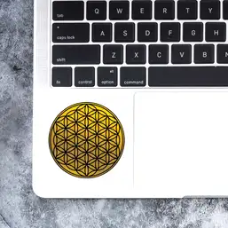 Imagine Sticker Floarea Vieții Auriu