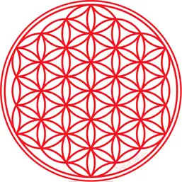 Imagine Sticker Floarea Vieții Roșu