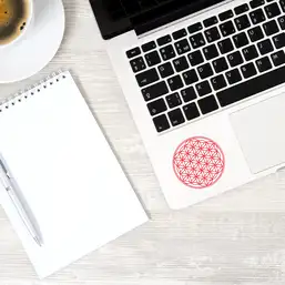 Imagine Sticker Floarea Vieții Roșu