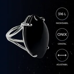 Inel Onix piatra mare 2.7 cm forma marquise