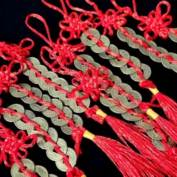 Amuleta bani cu 6 monede chinezesti feng shui