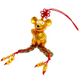 Amuleta Sobolan cu desaga banilor si 8 monede chinezesti sau ardei