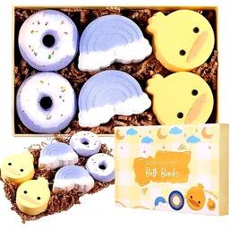 Set 6 bile de baie efervescente din uleiuri esentiale