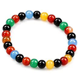 Set bratara Agata multicolor cu felicitare personalizata
