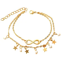 Bratara de picior cifra 8 perle stelute