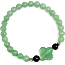 Brățară Aventurin cu Trifoi norocos cu 4 foi