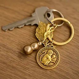 Breloc zodia Maimuță cu Wu Lou