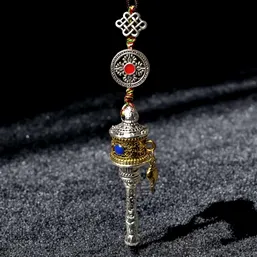 Amuleta Morișca Dorintelor cu dublu dorje si nod mistic