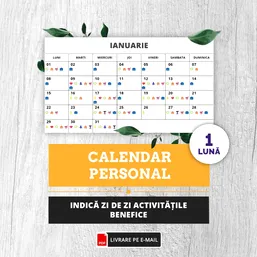 Calendar personal pe 1 luna