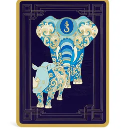 Card cu Elefant si Rinocer albastri 2026