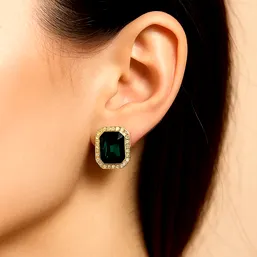 Cercei zirconiu verde