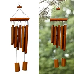 Clopoței de vânt muzicali din bambus pentru exterior
