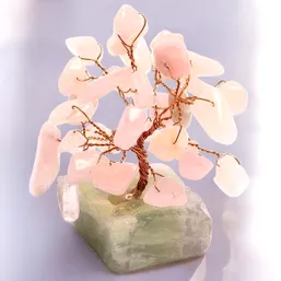 Copac cu cristale Cuart Roz naturale