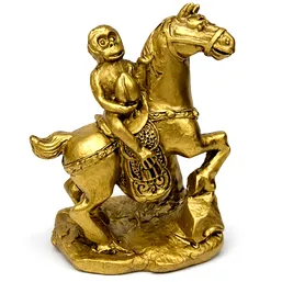 Maimuta pe cal cu piersica