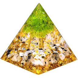 Piramida orgonica Piatra Lunii și Peridot