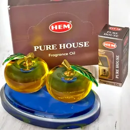 Cadou 2 mere cu suport aromaterapie si ulei Pure House