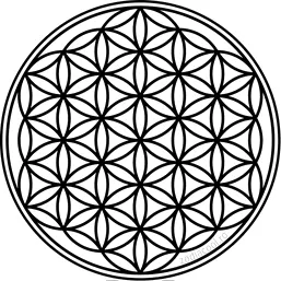 Sticker Floarea Vieții Negru