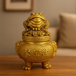 Vasul bogăției cu broasca cu bani