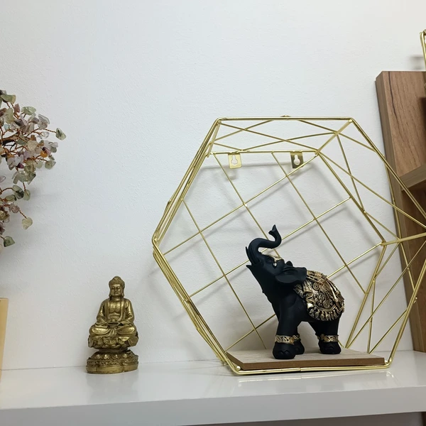 Buddha medicinei, obiect feng shui protectie de boli fizice si emotionale, statueta auriu 10 cm