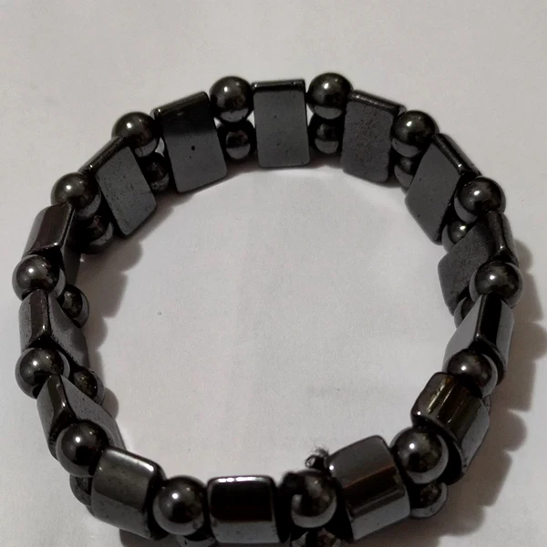 Bratara magnetica piatra multihematita, efect bio-magnetic al tensiunii arteriale, femei si barbati, elastica negru