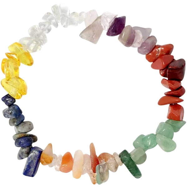 Bratara 7 Chakra, cristale de cuart in cele sapte culori ale chackrelor
