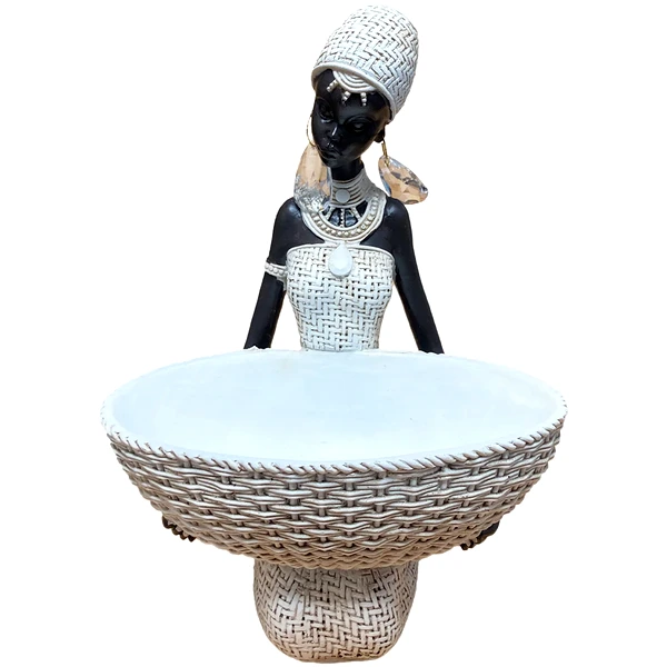 Statuete africane, ornament decorativ ca suport de bijuterii sau chei, 2 modele