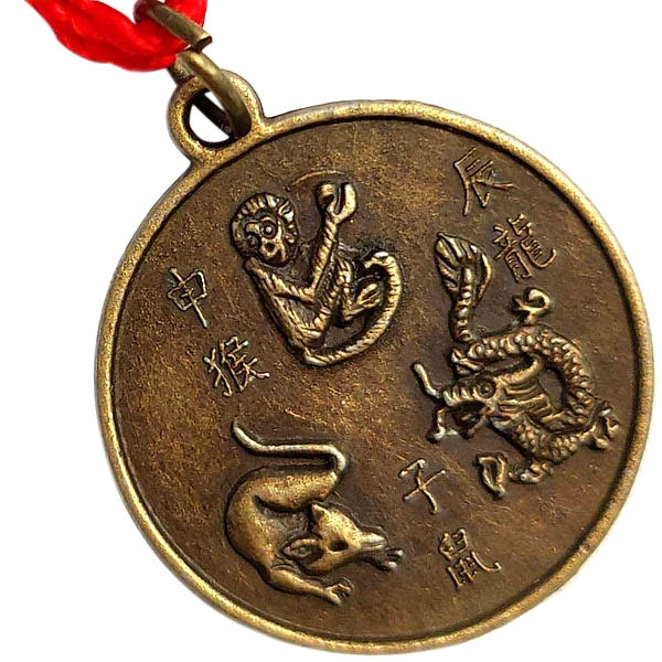 Amuleta aliati zodia Maimuta, Sobolan si Dragon, pentru sprijin si noroc, auriu