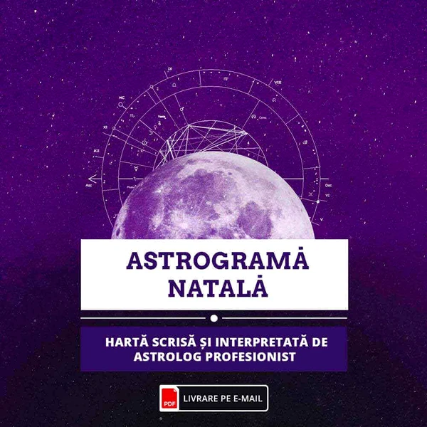 Astrograma natala personalizata, format audio cu astrolog profesionist, 40 minute livrare e-mail