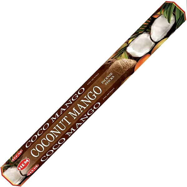 Betisoare parfumate Cocos Mango, gama HEM profesional Coconut Mango, 20 buc